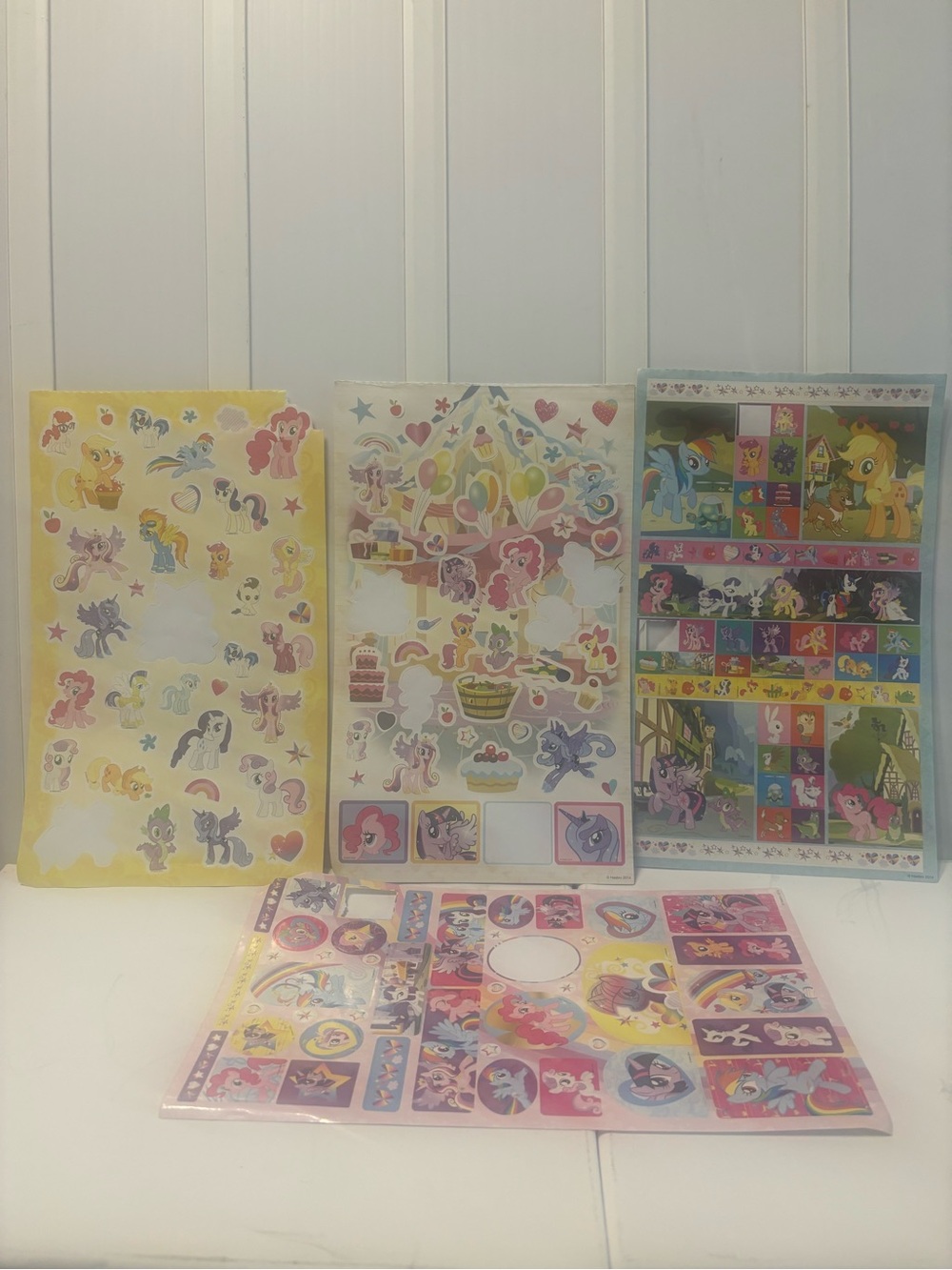 Stack Of 4 My Little Pony Sticker Papers (Used)